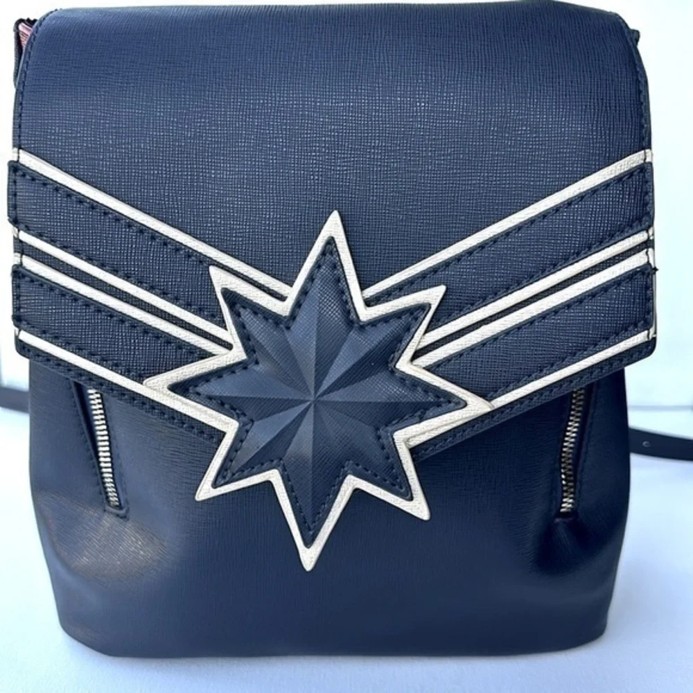 Marvel Captain Marvel Mini Backpack navy and red